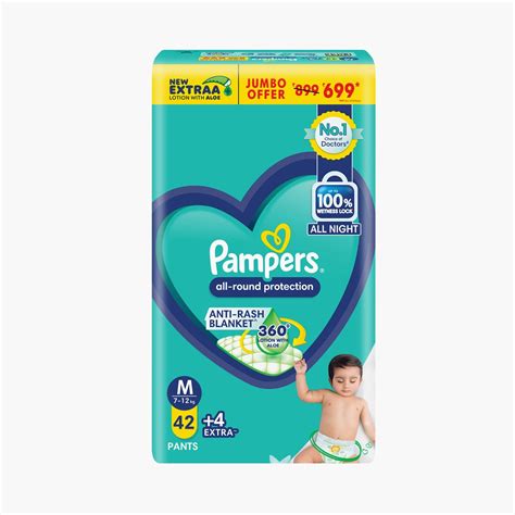 Buy Pampers All-Round Protection Diaper Pants - Size M - Pack of 46 ...