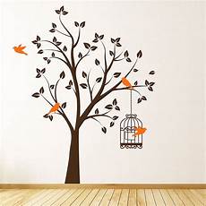 Wall Stickers Trees And Birds by Tree With Bird Cage Wall Stickers By Parkins Interiors Wall Stickers Trees And Birds
