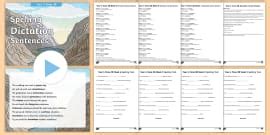 Year 4 Term 1A Spelling Dictation Sentences Activity Pack
