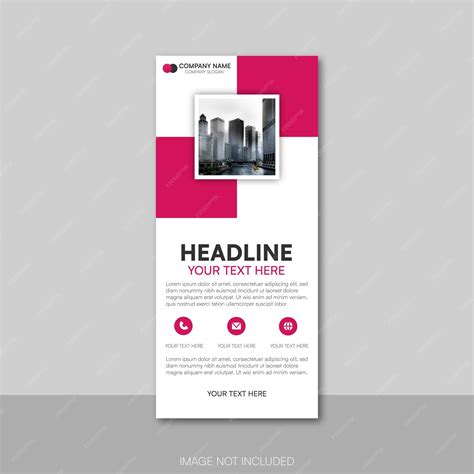 Free vector roll up template with abstract design | Premium Vector