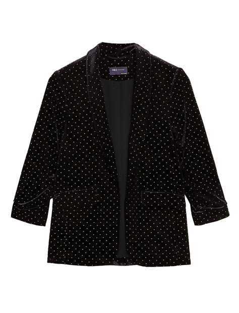 Buy Velvet Studded Ruched Sleeve Blazer at Marks & Spencer