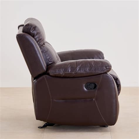 Buy Blake Half Leather 1-Seater Recliner - Brown from Home Centre at ...