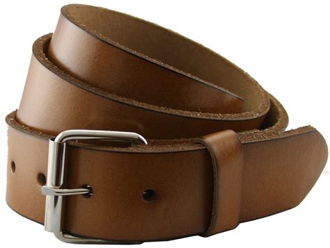 Seris 100% Leather Cowhide Roller Belt - Tan 1.5" Wide