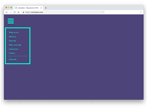 Bootstrap Menu Tutorial 的图像结果