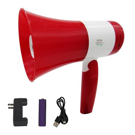 RENMAX Megaphone Speaker Portable Horn Recorder Player Bluetooth PA ...