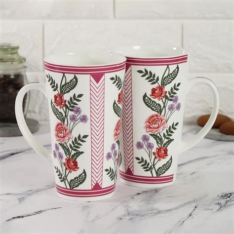 Buy Clay Craft India Circus Floral Fountain Multicolour Ceramic Tall ...