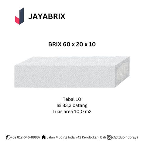 Bata Ringan JAYABRIX 10 - PT. Duo Indo Raya