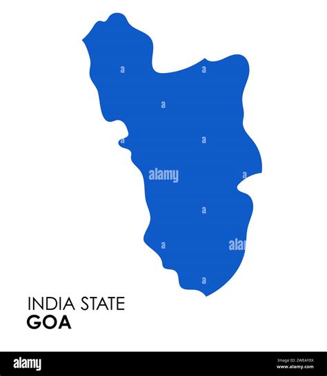 Goa map of Indian state. Goa map vector illustration. Goa vector map on ...