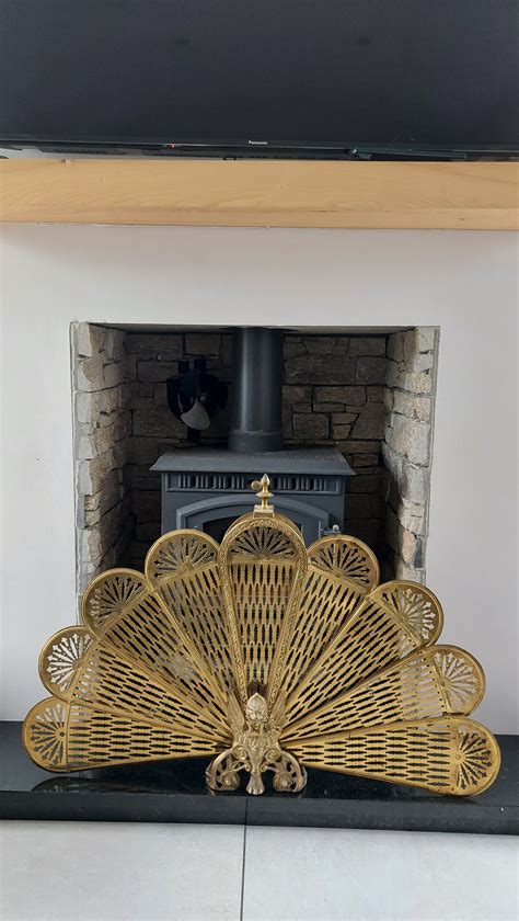 Antique Vintage Brass Peacock Fire Screen/brass Peacock - Etsy