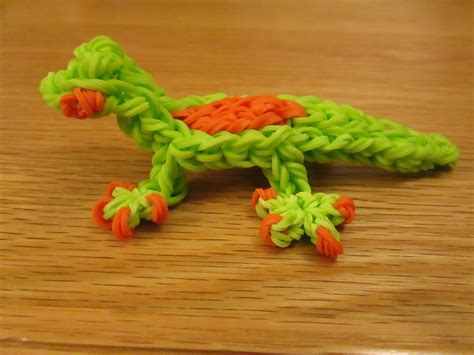 Rainbow Loom Gecko Lizard Charm. Gomitas | Rainbow loom patterns ...