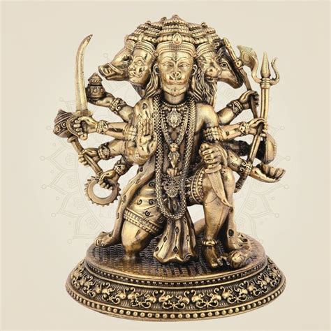 Brass Panchmukhi Hanuman Idol & Statue for Puja & Success