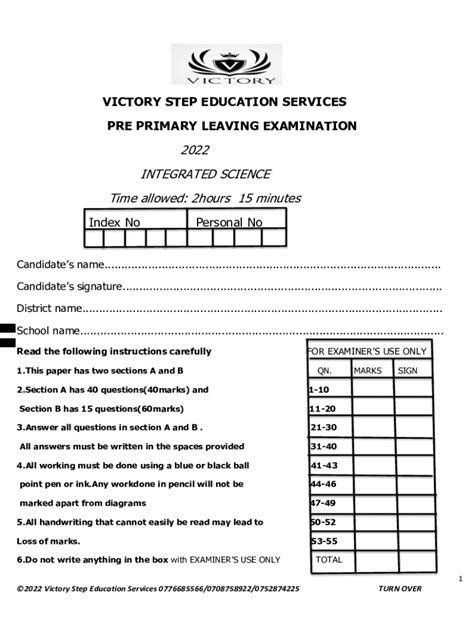 Fillable Online VICTORY STEP EDUCATION SERVICES PRE-PLE ... Fax Email ...
