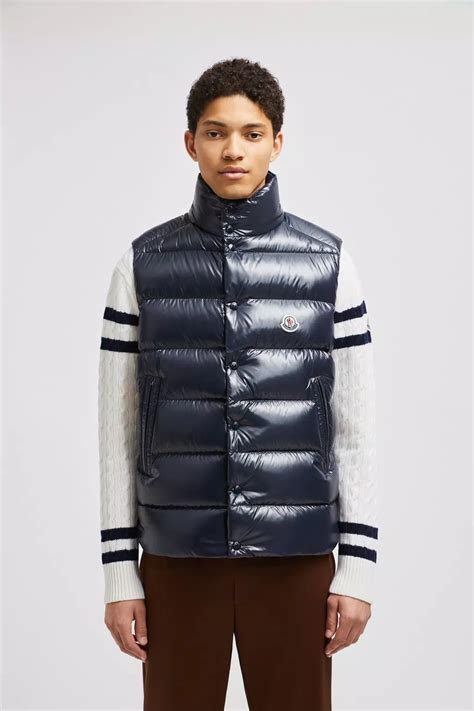 Dark Blue Tibb Down Gilet - Vests for Men | Moncler SG