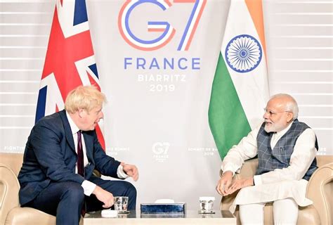 G7 Summit: PM Modi meets UK PM Boris Johnson, congratulates him on ...