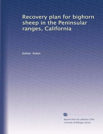 Recovery plan for bighorn sheep in the Peninsular ranges, California ...