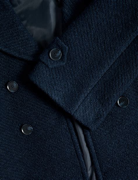 Buy Double Breasted Short Peacoat with Wool at Marks & Spencer