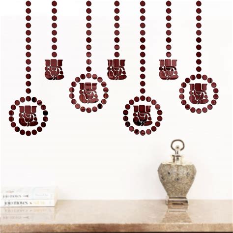 Buy Wall1ders 10 Ganesha & 100 Dots Mirror Stickers for Wall, Acrylic ...