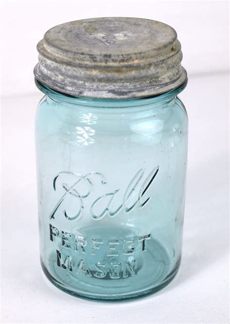 Ball Perfect Mason Jar, Vintage Circa 1923-1933 Ball Mason Pint Canning ...