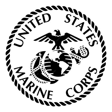 Vector emblem of the united states marine corps | Premium Vector