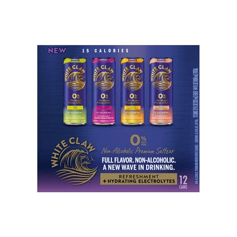White Claw Non-Alc Zero Proof Lightly Sparkling Assorted Sparkling ...