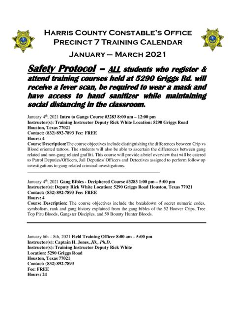 Fillable Online students who register & attend training courses held at ...