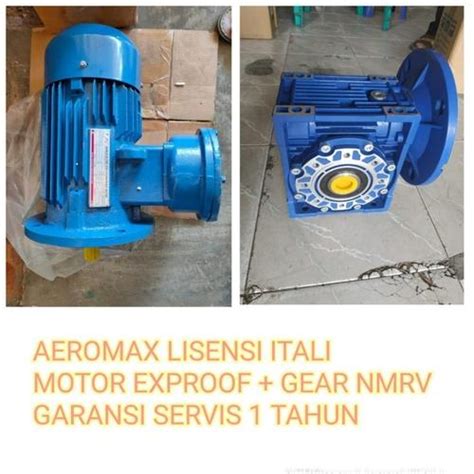 Jual AEROMAX GEAR EXPROOF MOTOR NMRV 090 RATIO 1:40 -100 1HP 380V 50HZ ...