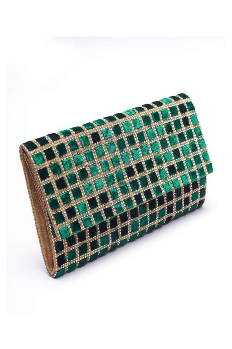 Alor Bags - Makhmali Envelope - Green - Elahe
