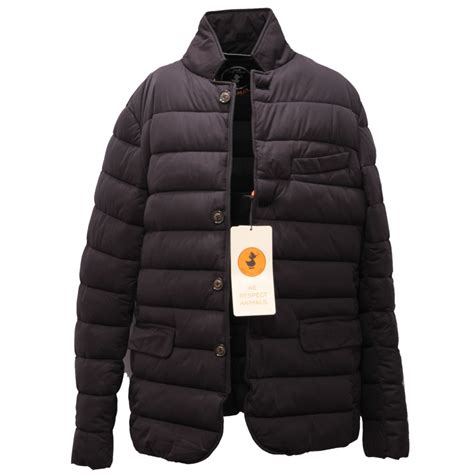 8080AE giubbotto uomo SAVE THE DUCK black padded jacket man