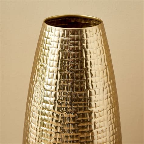 Buy Colossal Athan Metal Embossed Vase - Medium from Home Centre at ...