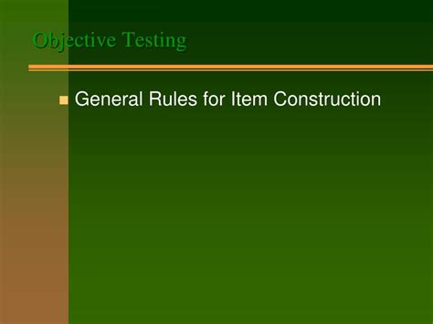 Objective Testing 的图像结果