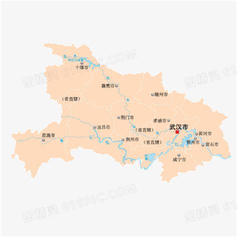 湖北省地图图片免费下载_PNG素材_编号1xri2g6k1_图精灵
