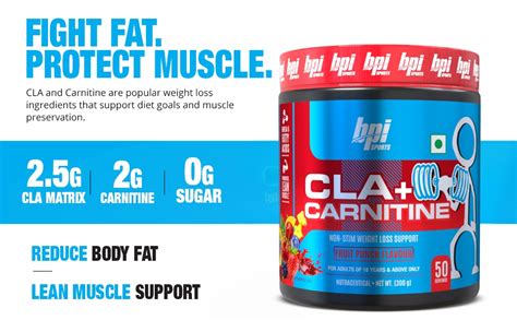 BPI Sports CLA + Carnitine – Conjugated Linoleic Acid – Performance ...