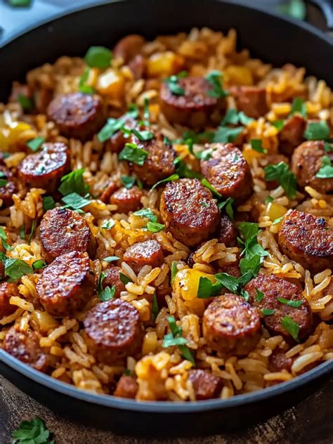 Cajun Sausage and Rice Skillet: Quick and Flavorful Delight - Lilliana ...