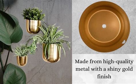 Urdhva Retail Set of 3 Iron Hanging Gold Finish Indoor and Outdoor ...