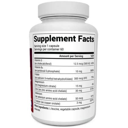Zinc with Magnesium, Vitamin D3 and Selenium – 30 mg of Zinc – 60 ...