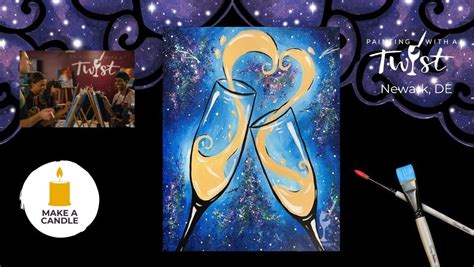 A Star-Crossed Clink (Single Canvas Option), Painting with a Twist ...