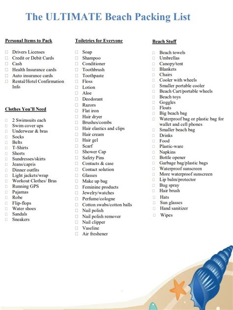 Packing List Sample 的图像结果