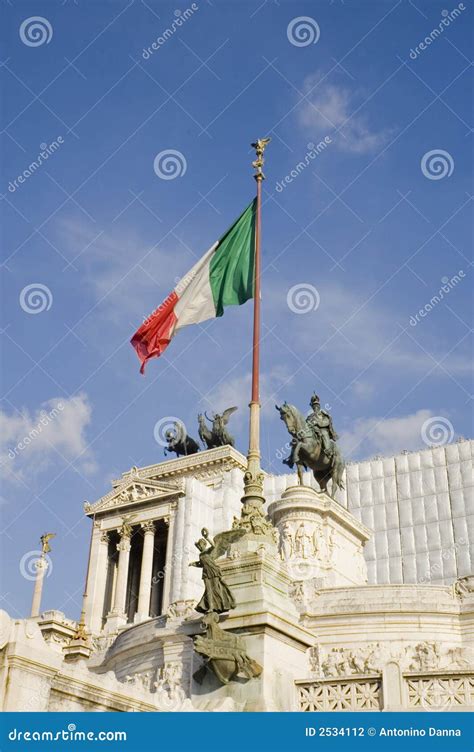 The Italian flag stock photo. Image of city, rome, flag - 2534112