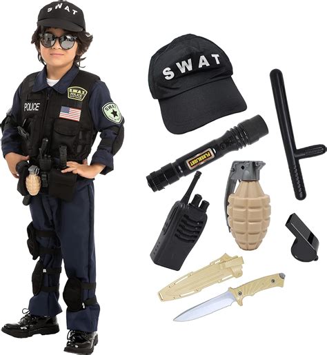 Buy Child Unisex SWAT Costume Medium 8-10 yr Online at Lowest Price in ...