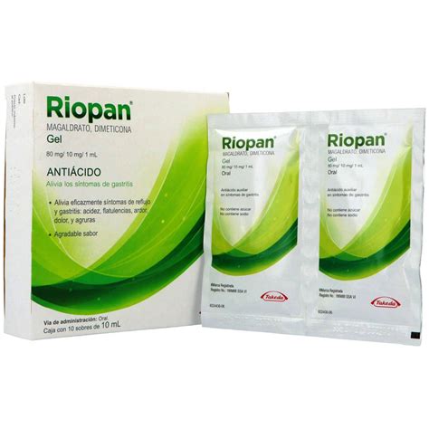 Riopan Gel Caja Con 10 Sobres De 10 Ml Cada Uno