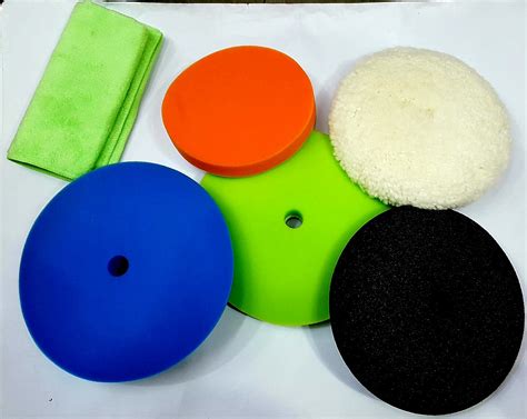 KROST Assorted Mix Color Hard, Medium Hard, Soft Foam Polishing/Buffing ...