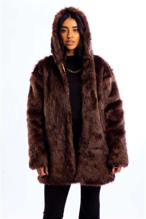 Dark Brown Faux Fur Coat | The Paris Kingpin