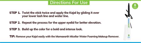 Mamaearth Long Stay Kajal Black Retractable Waterproof Pencil, With ...