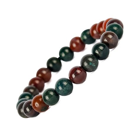 Buy Gemsmantra Natural Bloodstone Stretchable Crystal Bracelet | Lab ...
