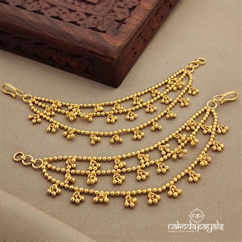 Silver Gold Plated Maang Tikka / Maati – Nakoda Payals