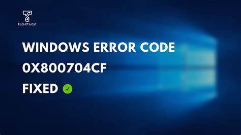 Image result for Windows 11 Windows Error Code 0X800704cf