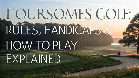 Foursomes Golf: Rules, Handicaps & How To Play Explained