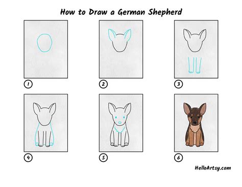 Easy Drawings Of German Shepherds