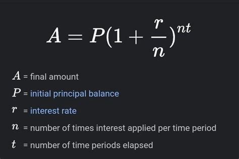 Formula for compound interest??? Answer fast - Brainly.in
