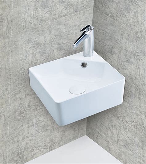 TABLE TOP CORNER WASH BASIN - AQUANT - ( WHITE - - 300x300 mm - 12inch ...